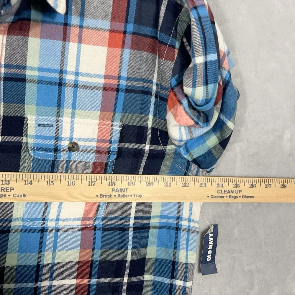 Old Navy Vintage Flannel Shirt Mens L Cotton Button Down Long Sleeve‎ Outdoor